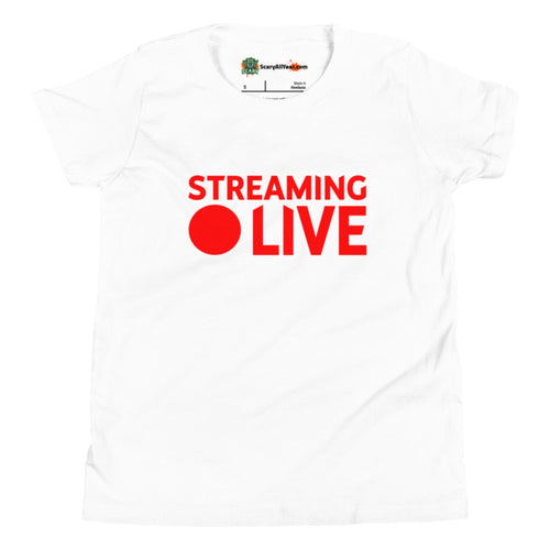 Streaming Live Gaming, Podcaster Kids Unisex White T-Shirt