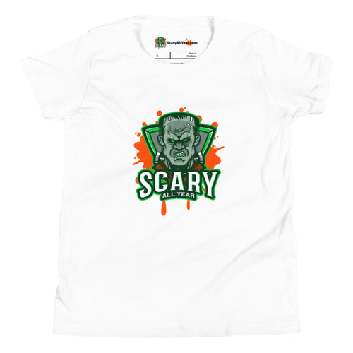Scary All Year Logo Kids Unisex White T-Shirt