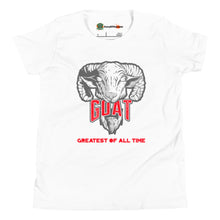 Load image into Gallery viewer, Greatest Of All Time GOAT, Wolf Grey Colorway Kids Unisex White T-Shirt
