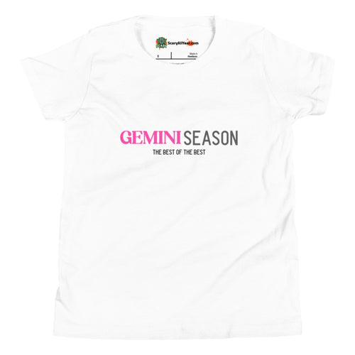 Gemini Season, Best Of The Best, Pink Text Design Kids Unisex White T-Shirt